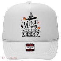 Witch Way Is The Candy Funny Halloween Hat thumb 0
