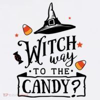 Witch Way Is The Candy Funny Halloween Kids Sweatshirt thumb 2