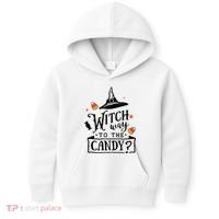 Witch Way Is The Candy Funny Halloween Kids Hoodie thumb 0