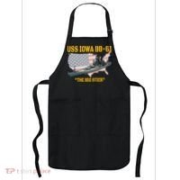 World War II Warship USS Iowa & WW2 BB61 Battleship Veteran Apron thumb 0