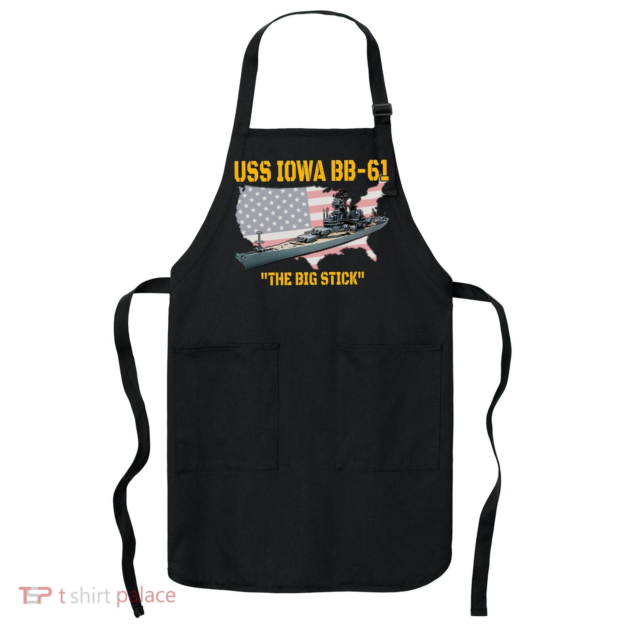 World War II Warship USS Iowa & WW2 BB61 Battleship Veteran Apron