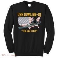 World War II Warship USS Iowa & WW2 BB61 Battleship Veteran Sweatshirt thumb 0