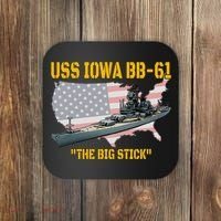World War II Warship USS Iowa & WW2 BB61 Battleship Veteran Coaster thumb 0