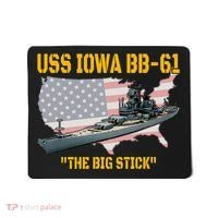 World War II Warship USS Iowa & WW2 BB61 Battleship Veteran Mousepad thumb 0