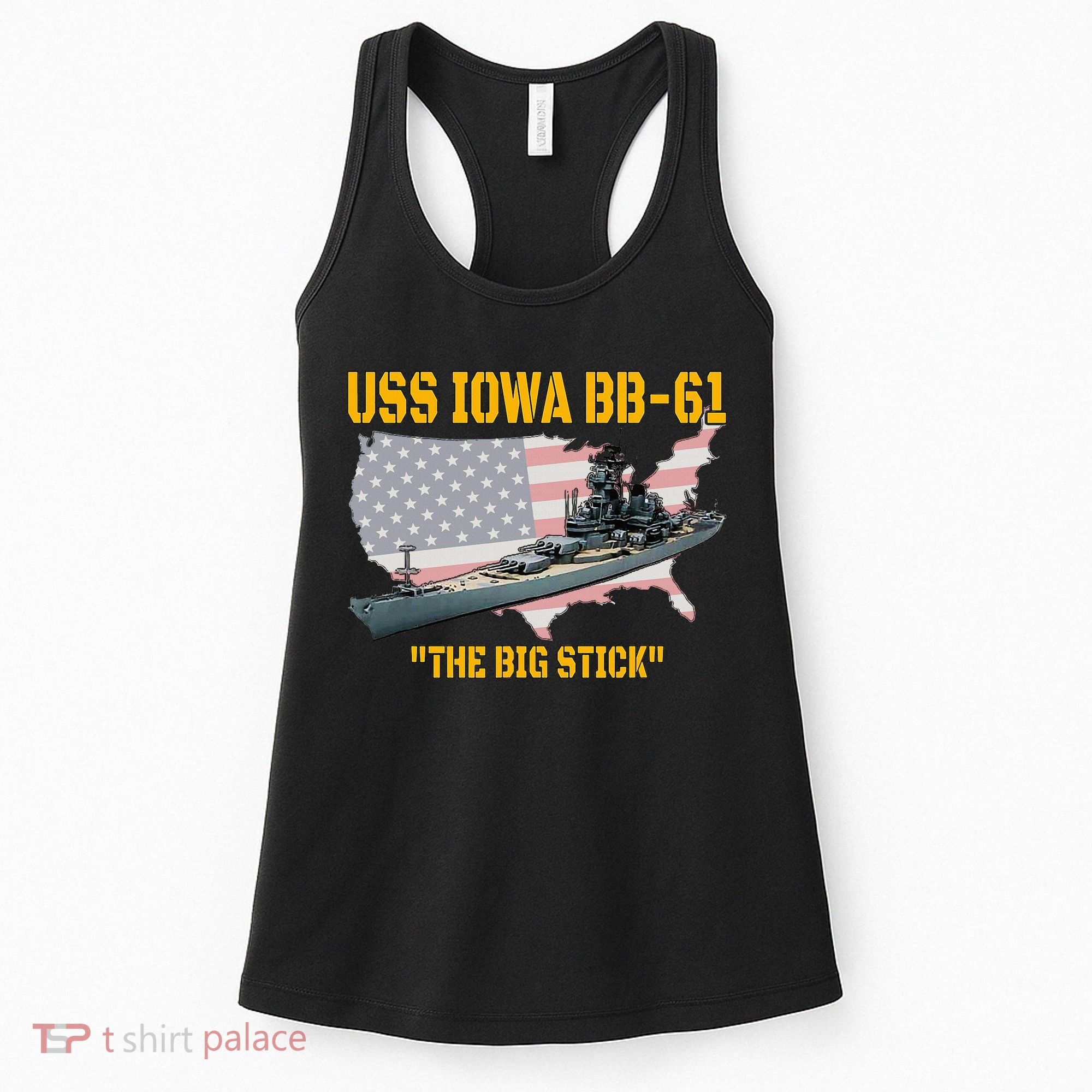 World War II Warship USS Iowa & WW2 BB61 Battleship Veteran Women's Tank Top