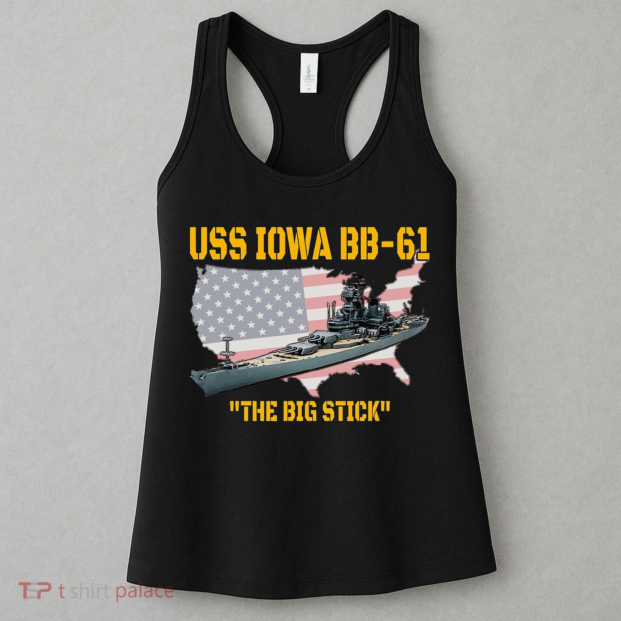 World War II Warship USS Iowa & WW2 BB61 Battleship Veteran Women's Tank Top