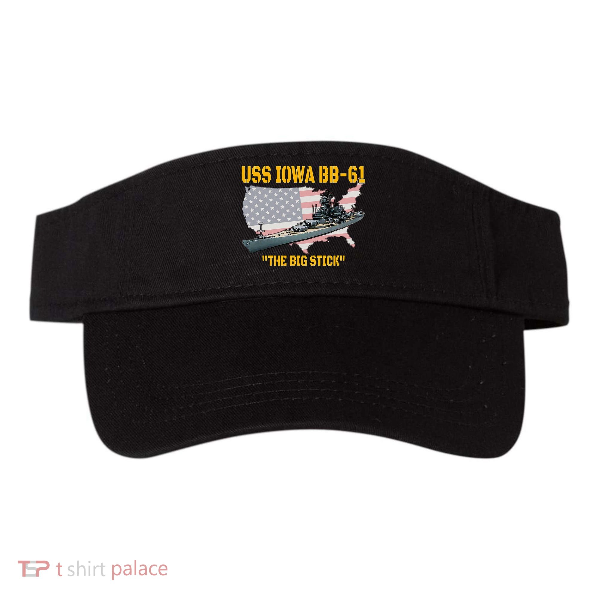 World War II Warship USS Iowa & WW2 BB61 Battleship Veteran Visor
