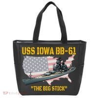 World War II Warship USS Iowa & WW2 BB61 Battleship Veteran Tote Bag thumb 0