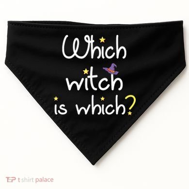 Which Witch Is Which Funny Halloween Wordplay Grammar Fun USA-Made Doggie Bandana