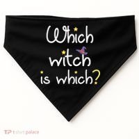 Which Witch Is Which Funny Halloween Wordplay Grammar Fun USA-Made Doggie Bandana thumb 0