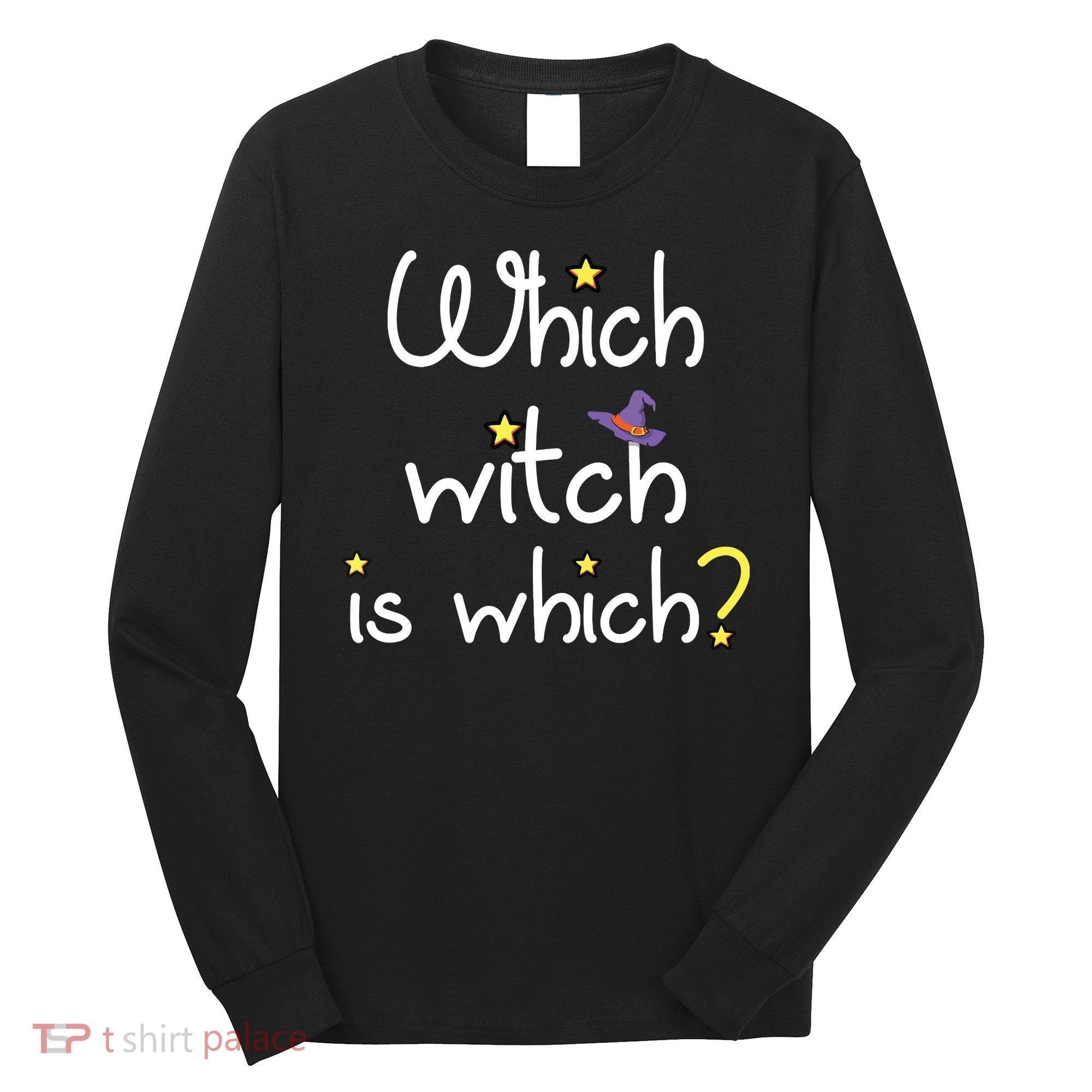 Which Witch Is Which Funny Halloween Wordplay Grammar Fun Long Sleeve Shirt