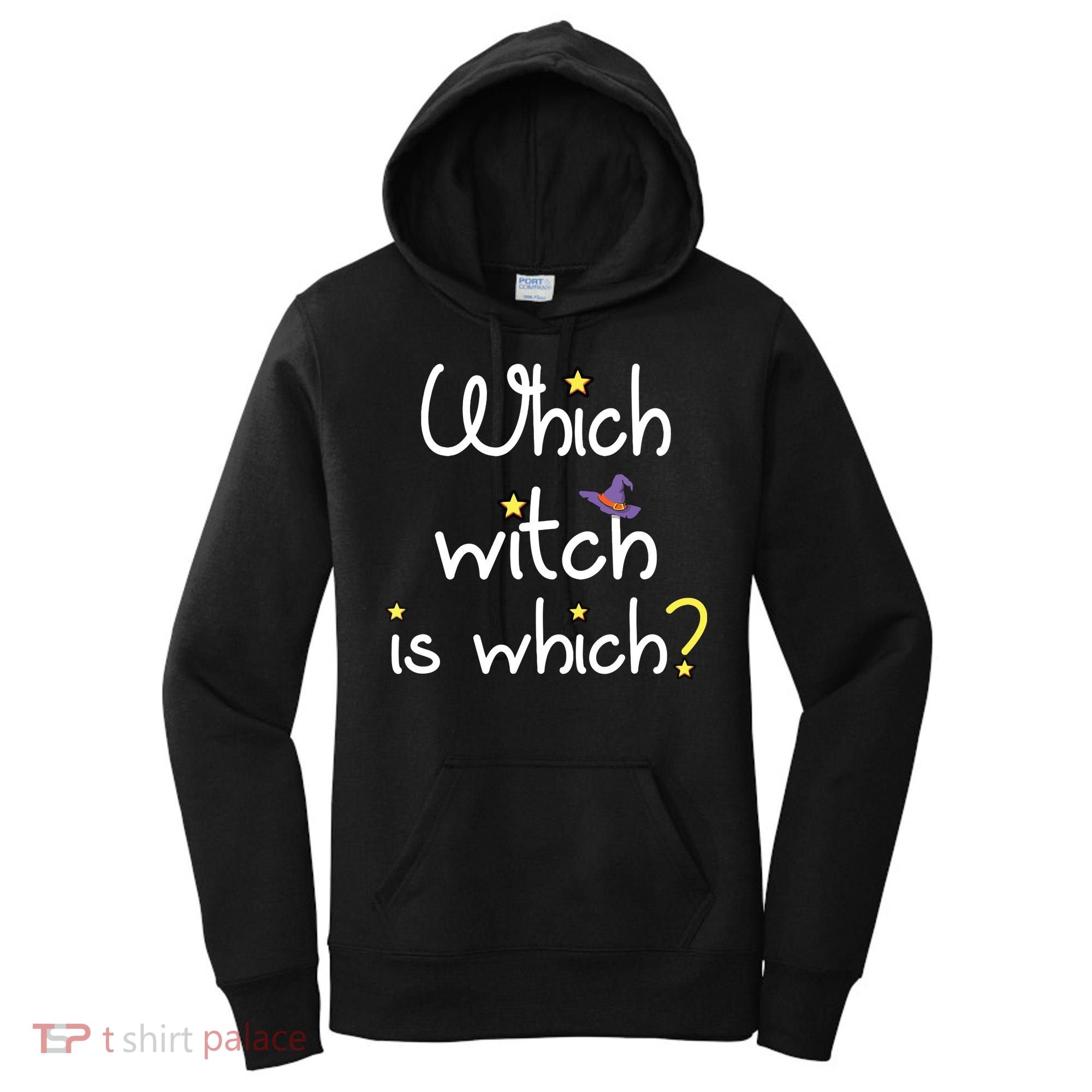 Which Witch Is Which Funny Halloween Wordplay Grammar Fun Women's Hoodie