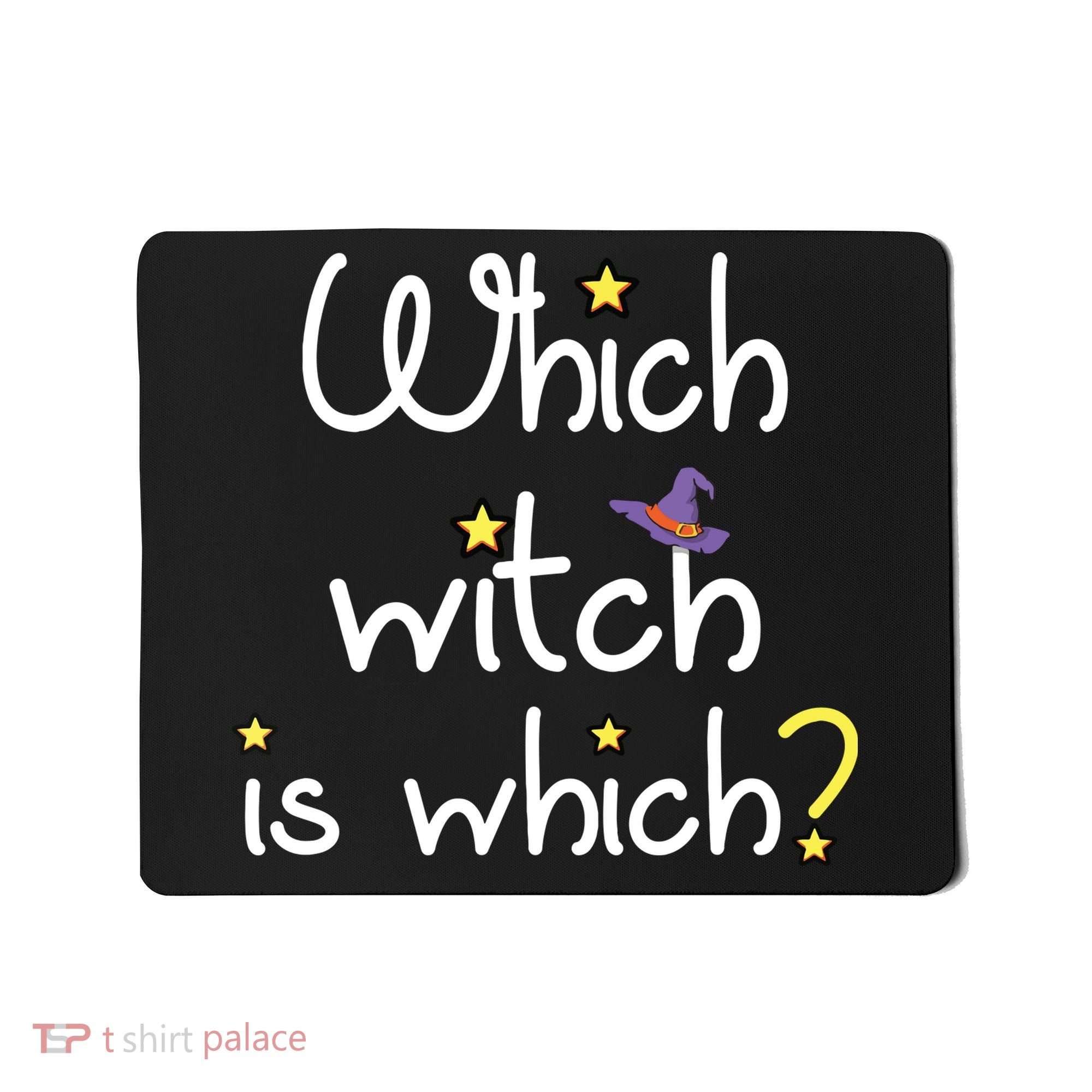 Which Witch Is Which Funny Halloween Wordplay Grammar Fun Mousepad