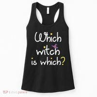 Which Witch Is Which Funny Halloween Wordplay Grammar Fun Women's Tank Top thumb 0