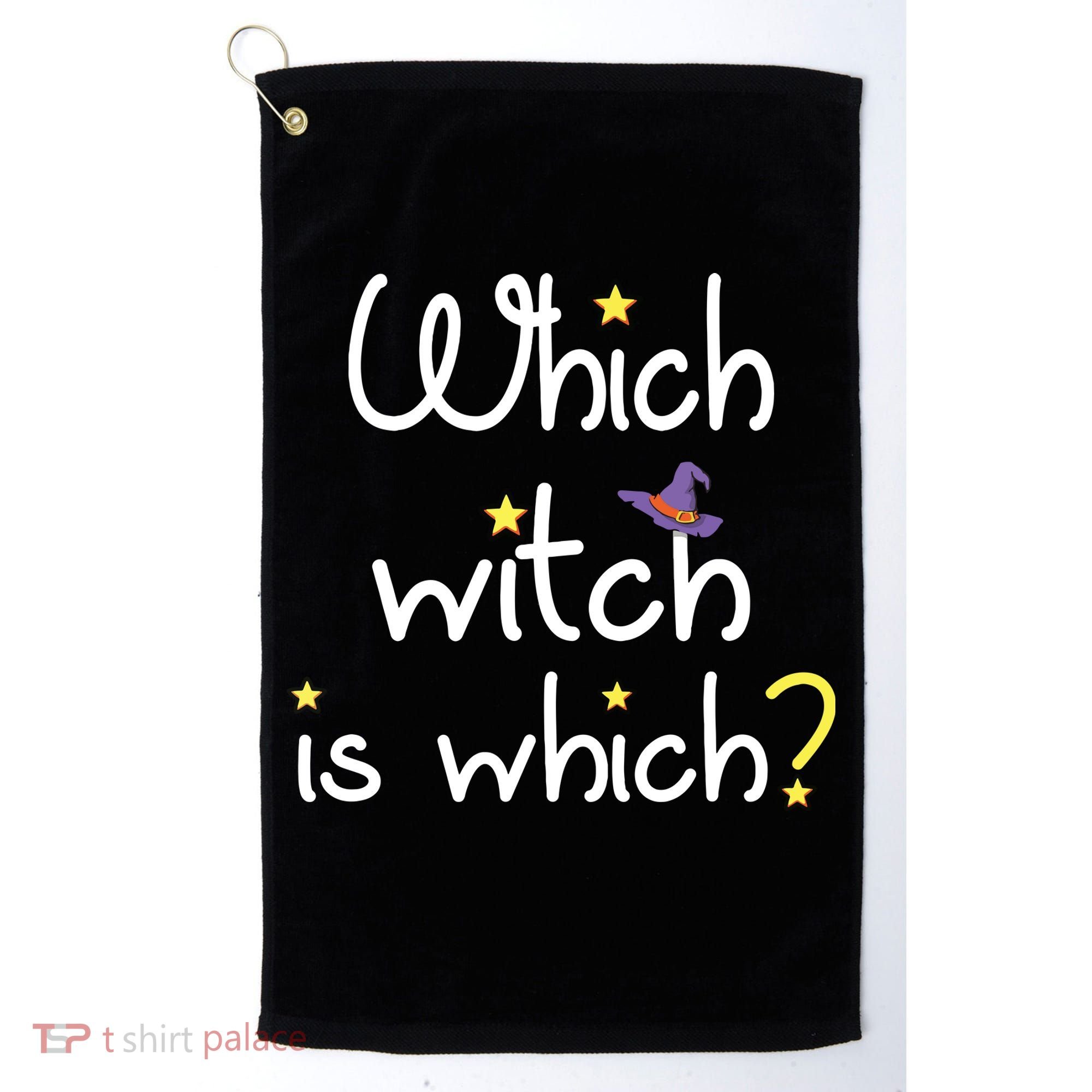 Which Witch Is Which Funny Halloween Wordplay Grammar Fun Golf Towel