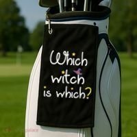 Which Witch Is Which Funny Halloween Wordplay Grammar Fun Golf Towel thumb 2