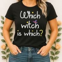 Which Witch Is Which Funny Halloween Wordplay Grammar Fun Women's T-Shirt thumb 2