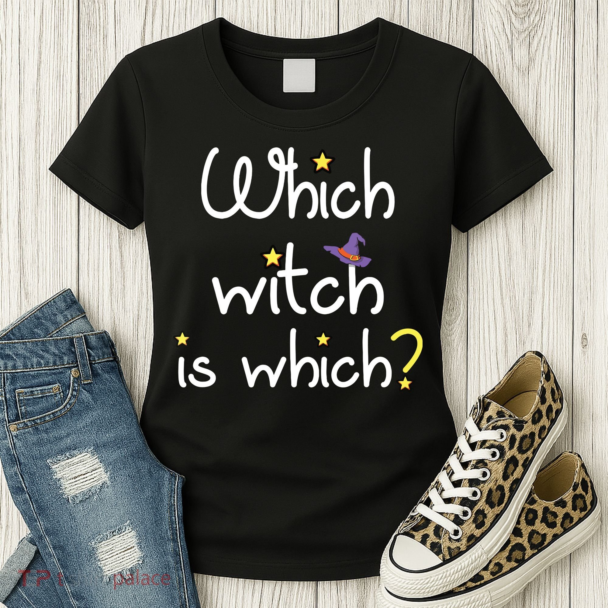 Which Witch Is Which Funny Halloween Wordplay Grammar Fun Women's T-Shirt