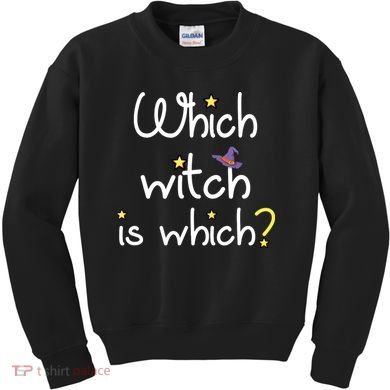 Which Witch Is Which Funny Halloween Wordplay Grammar Fun Kids Sweatshirt