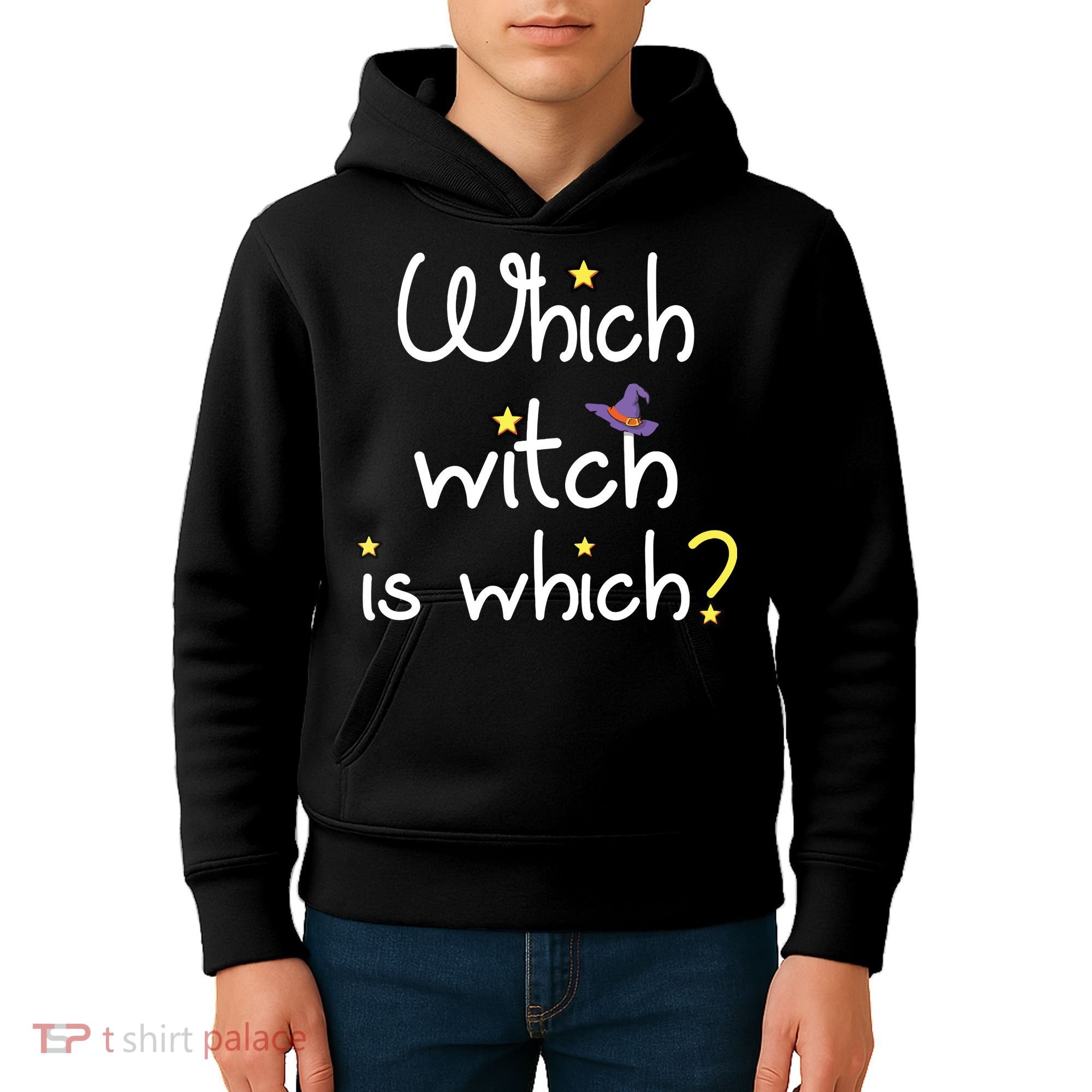Which Witch Is Which Funny Halloween Wordplay Grammar Fun Kids Hoodie