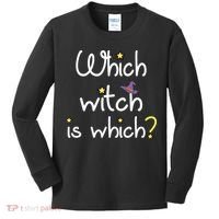 Which Witch Is Which Funny Halloween Wordplay Grammar Fun Kids Long Sleeve Shirt thumb 0