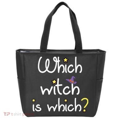 Which Witch Is Which Funny Halloween Wordplay Grammar Fun Tote Bag