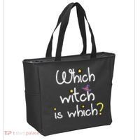 Which Witch Is Which Funny Halloween Wordplay Grammar Fun Tote Bag thumb 2