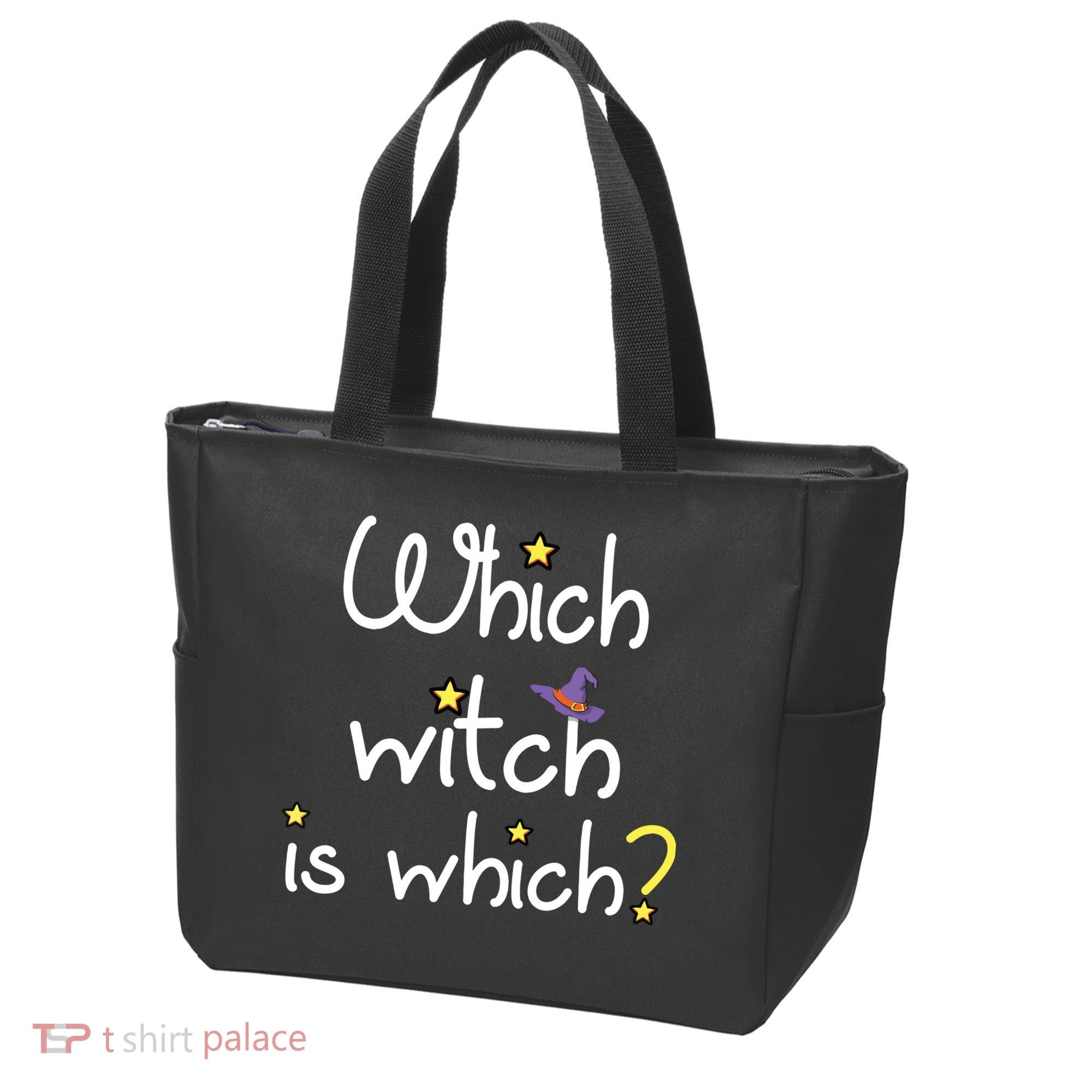 Which Witch Is Which Funny Halloween Wordplay Grammar Fun Tote Bag