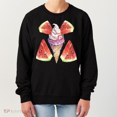 Watermelon With Ice Cream Art Women's Sweatshirt