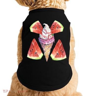Watermelon With Ice Cream Art Doggie Tank