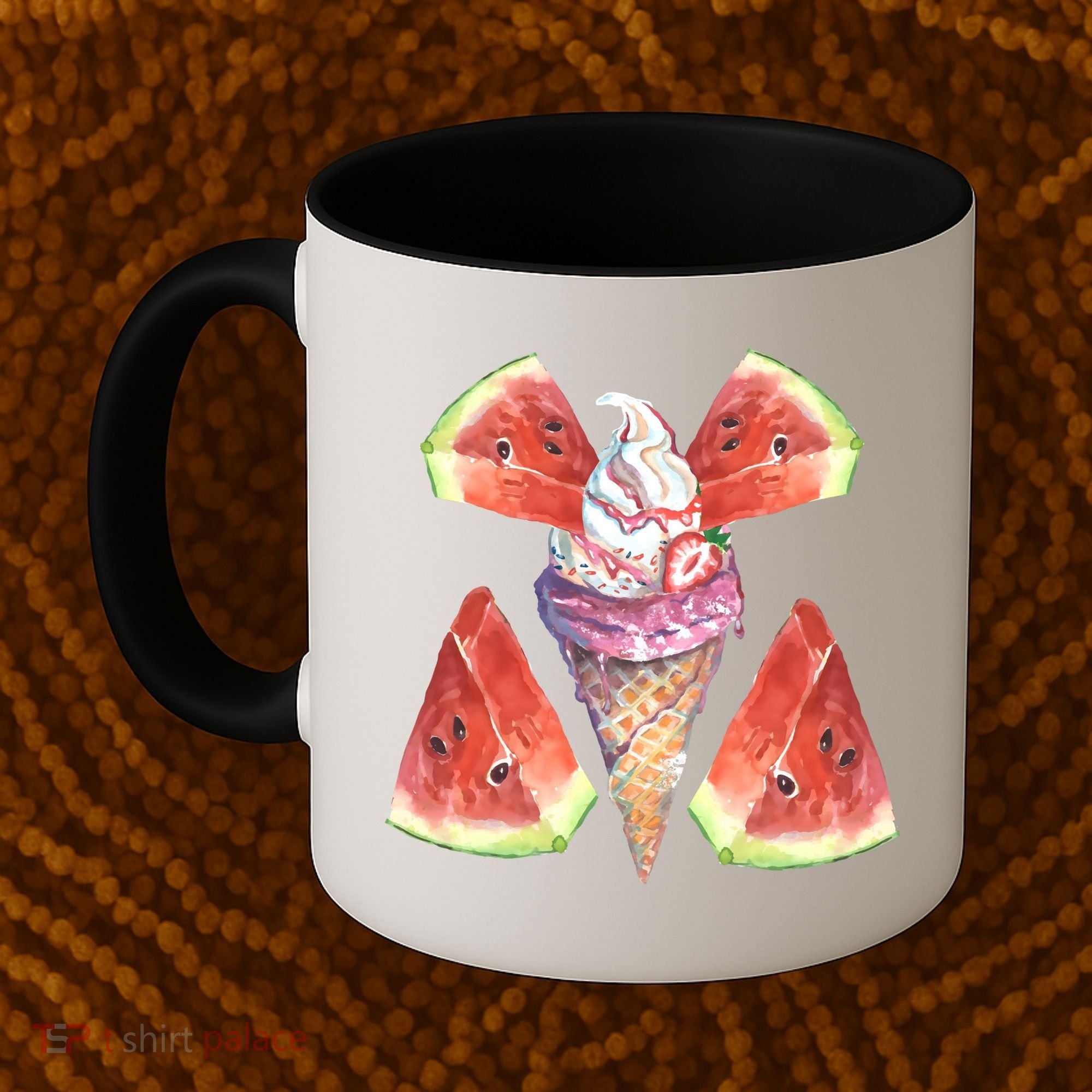 Watermelon With Ice Cream Art Coffee Mug