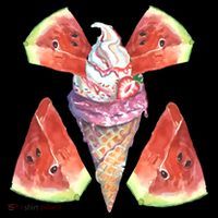 Watermelon With Ice Cream Art Coffee Mug thumb 5