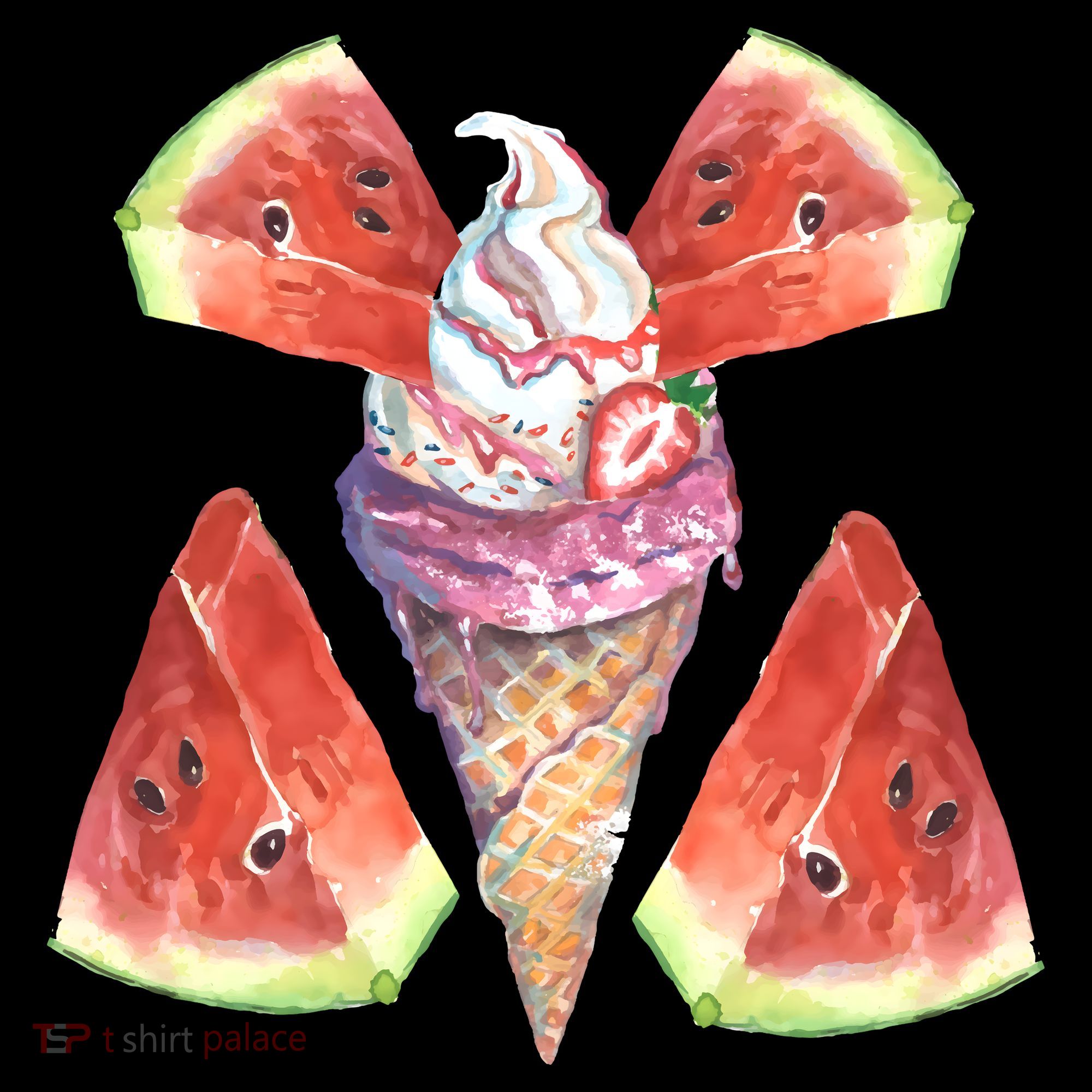 Watermelon With Ice Cream Art Coffee Mug