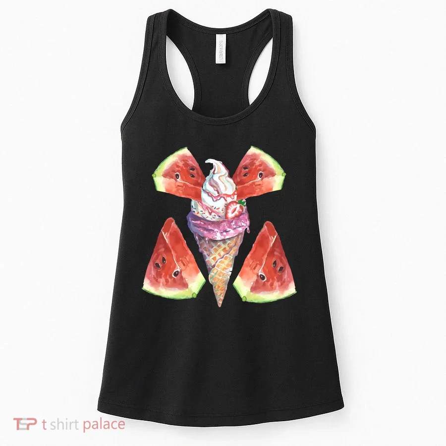 Watermelon With Ice Cream Art Women's Tank Top