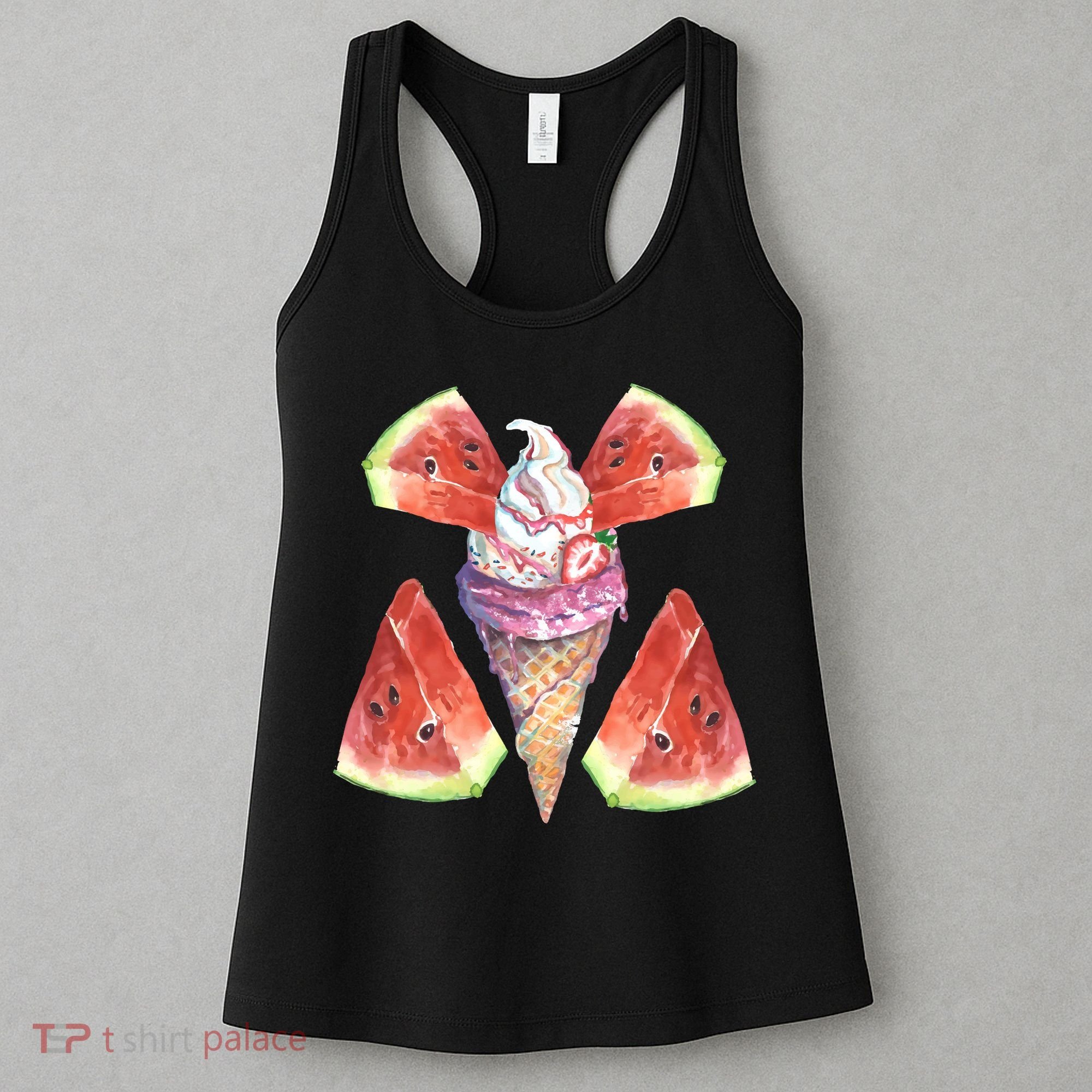 Watermelon With Ice Cream Art Women's Tank Top