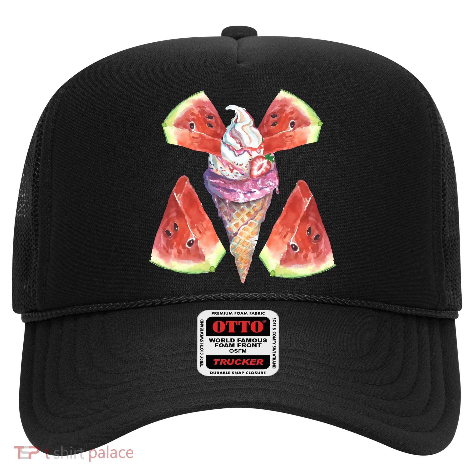 Watermelon With Ice Cream Art Hat