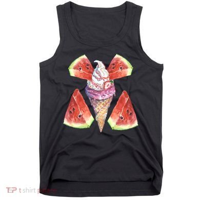 Watermelon With Ice Cream Art Tank Top