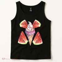 Watermelon With Ice Cream Art Tank Top thumb 2