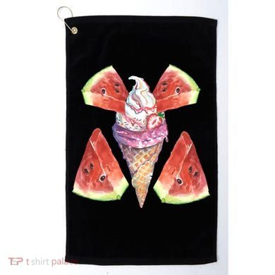 Watermelon With Ice Cream Art Golf Towel