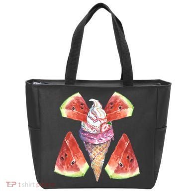 Watermelon With Ice Cream Art Tote Bag