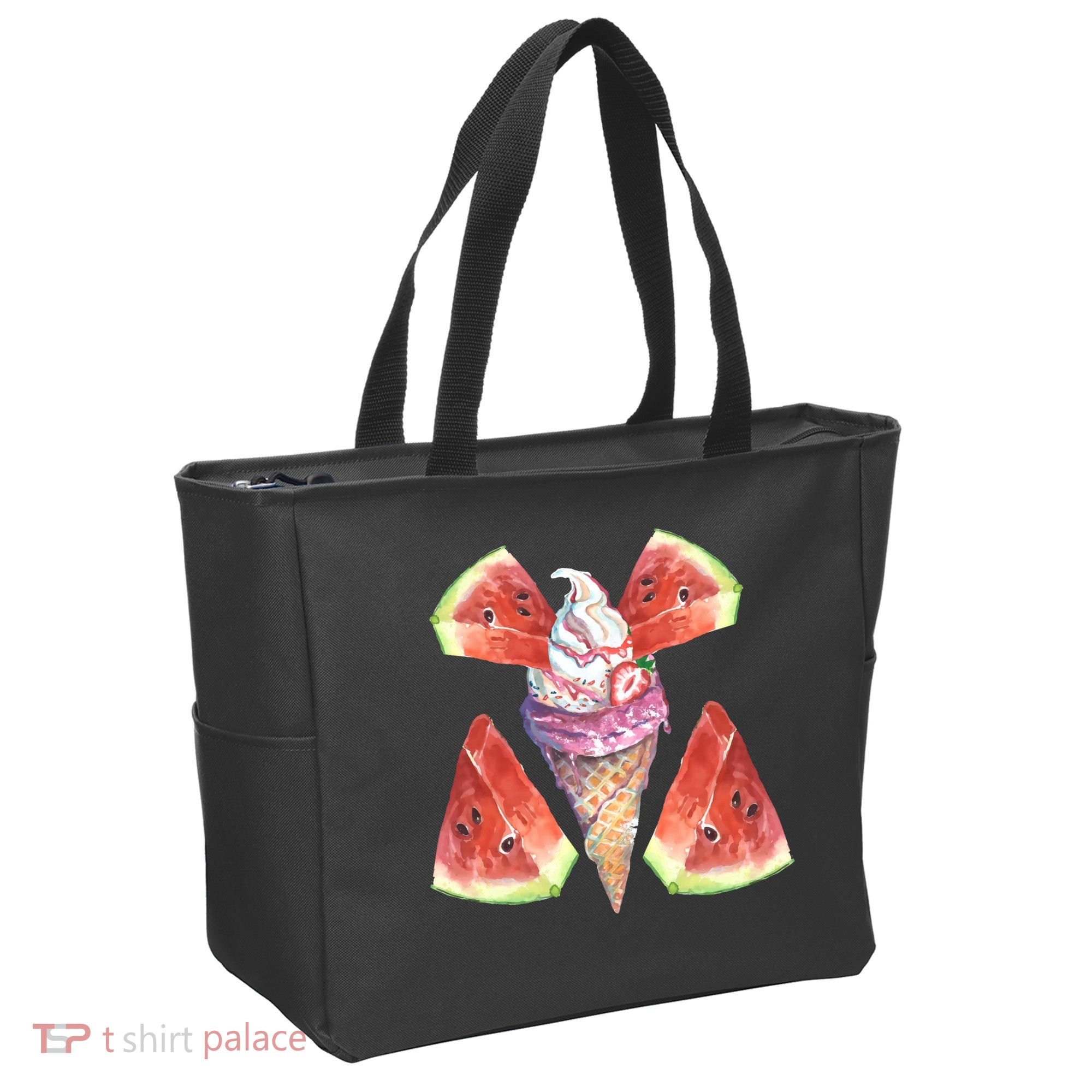 Watermelon With Ice Cream Art Tote Bag