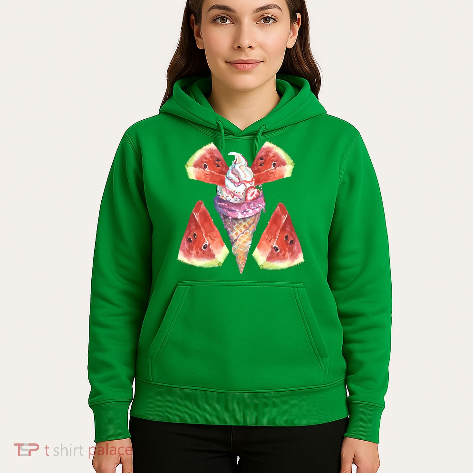Watermelon With Ice Cream Art Hoodie