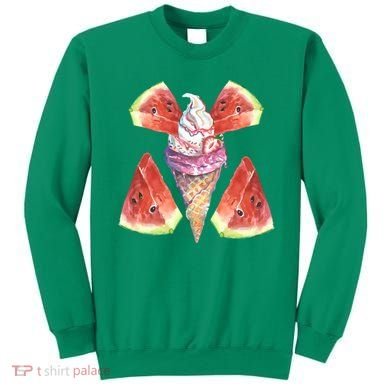 Watermelon With Ice Cream Art Sweatshirt