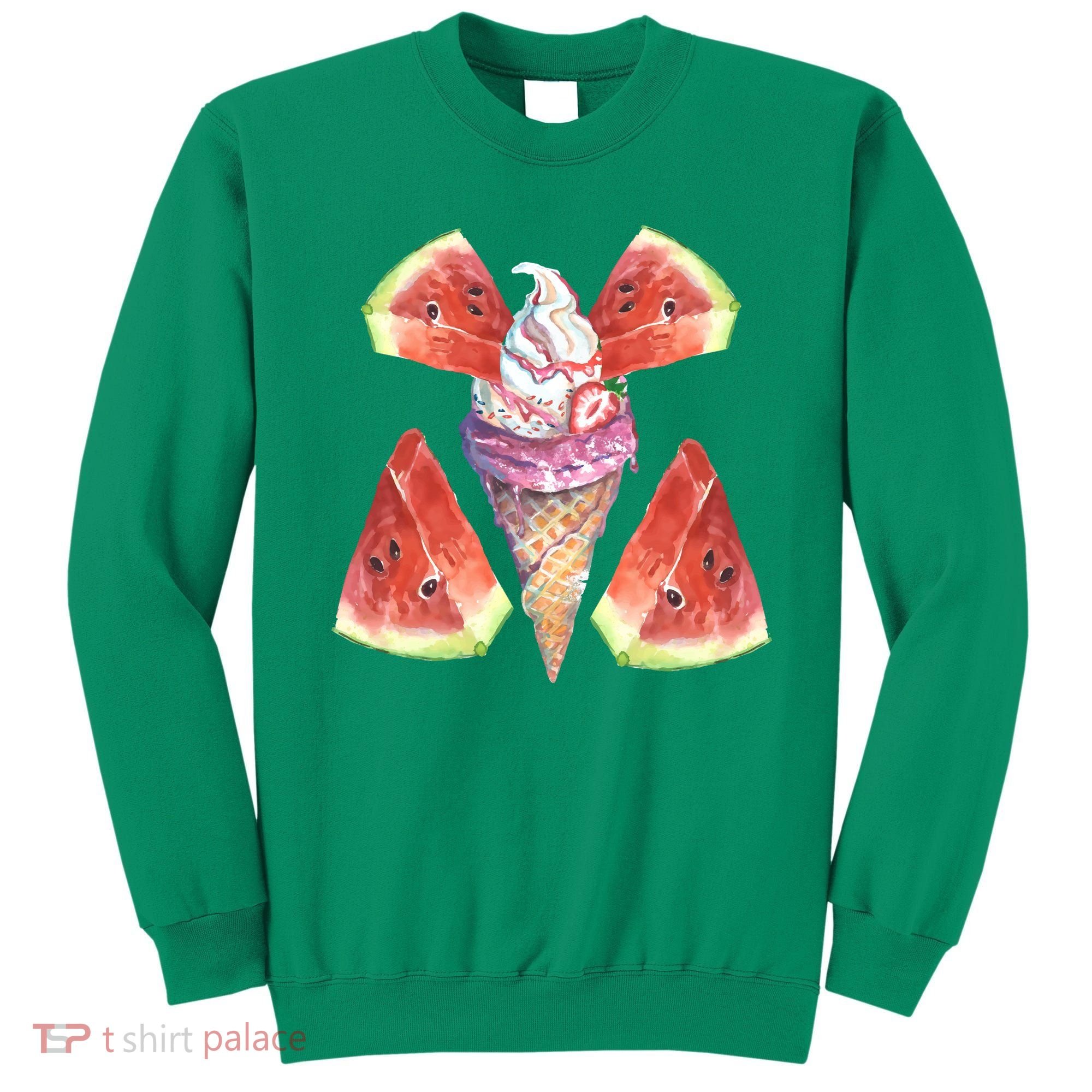 Watermelon With Ice Cream Art Sweatshirt