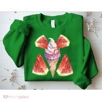 Watermelon With Ice Cream Art Sweatshirt thumb 2