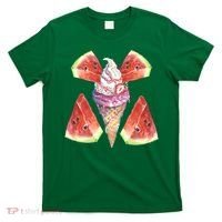 Watermelon With Ice Cream Art T-Shirt thumb 0