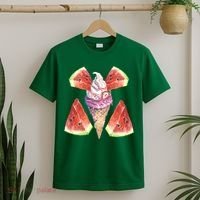 Watermelon With Ice Cream Art T-Shirt thumb 2