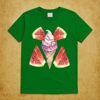 Watermelon With Ice Cream Art T-Shirt thumb 5