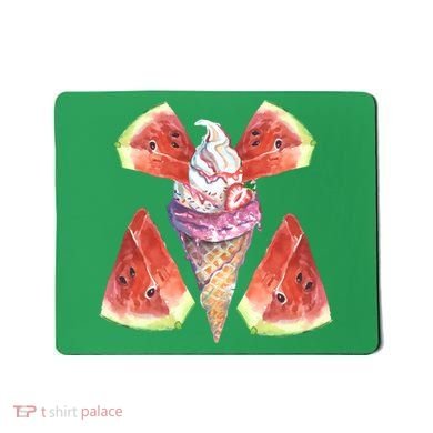 Watermelon With Ice Cream Art Mousepad