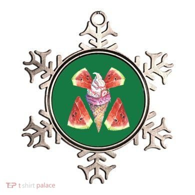 Watermelon With Ice Cream Art Ornament